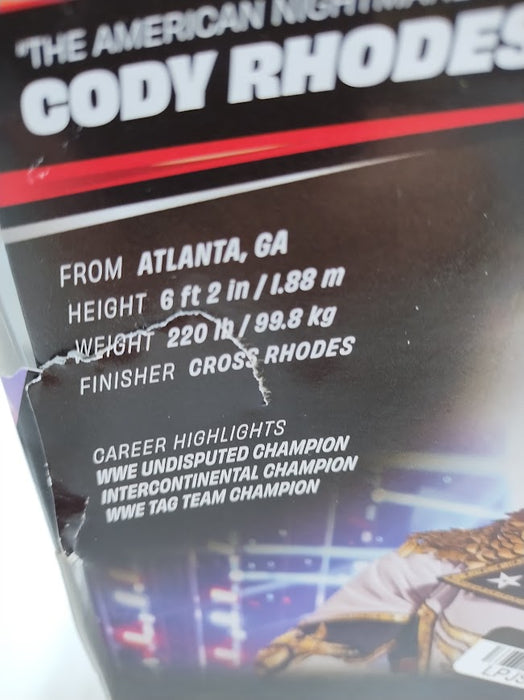 WWE Elite Cody Rhodes Action Figure, Greatest Hits 2025 Set, 6" SEE DETAILS