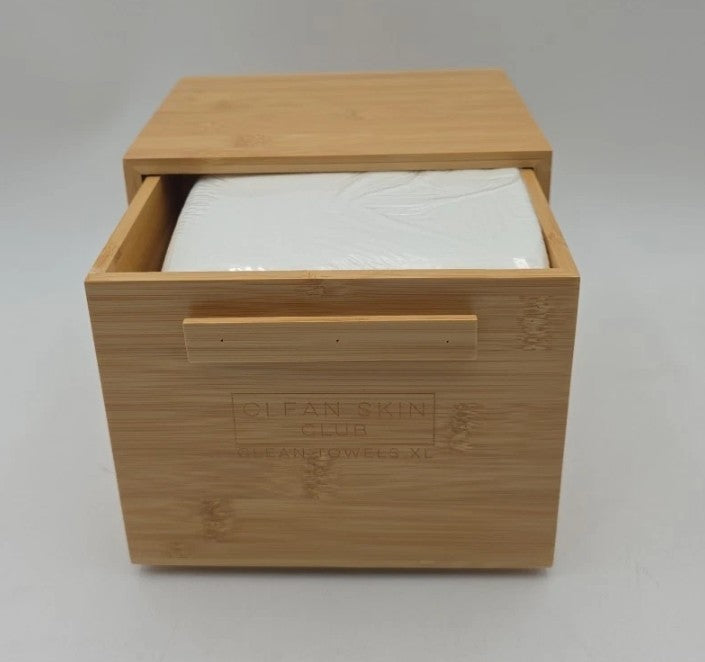 Clean Skin Club Clean Towels XL Original + Bamboo Container - Drawer - 50ct