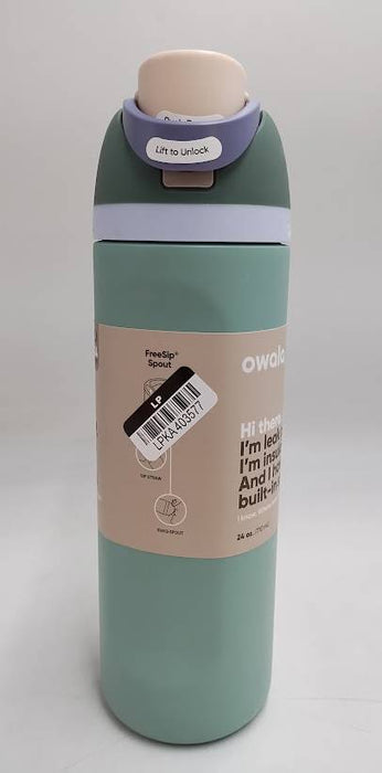 Owala 24oz FreeSip Stainless Steel Water Bottle - Misty Meadow READ DESCRIPTION