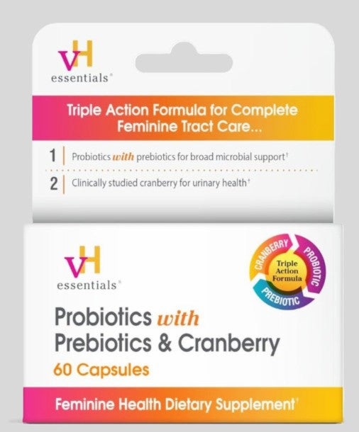 vH essentials Probiotics with Prebiotics Dietary Supplement Capsules - 60ct