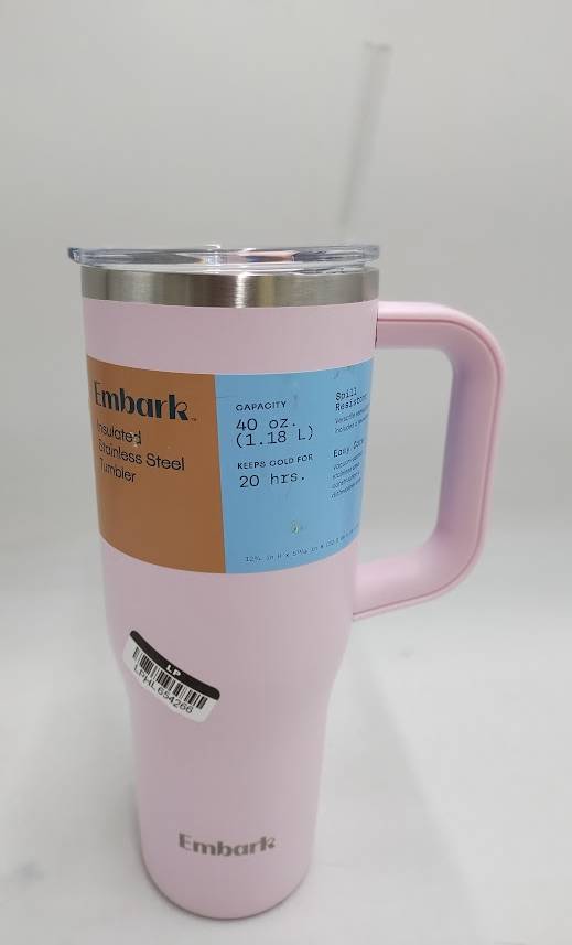40oz Stainless Steel Tumbler with Straw Purple - Embark READ DESCRIPTION