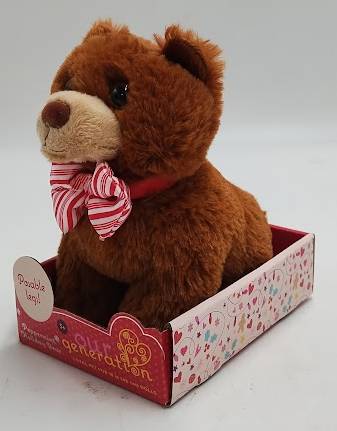 Our Generation Peppermint Holiday Bear Plushie Limited-Edition 6" Posable Pet
