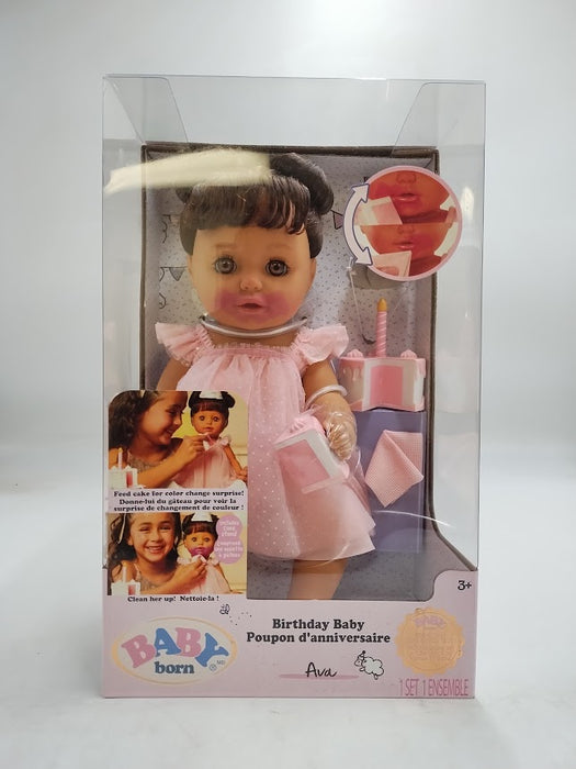 BABY Born 14'' Birthday Doll-Light Brown Eyes