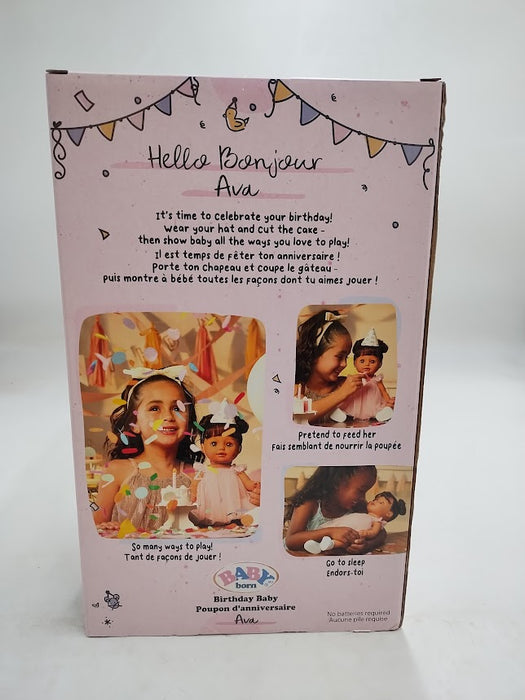 BABY Born 14'' Birthday Doll-Light Brown Eyes