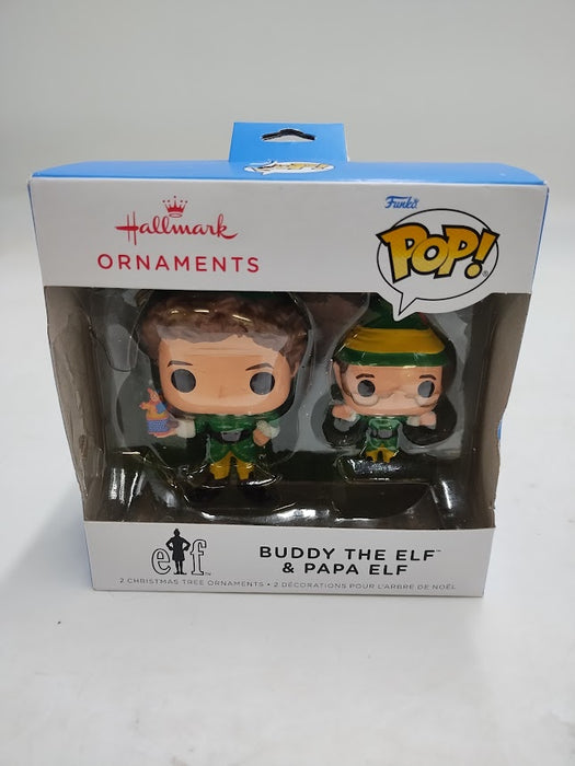Hallmark Resin Figural Pop and Buddy and Papa Elf SEE DETAILS