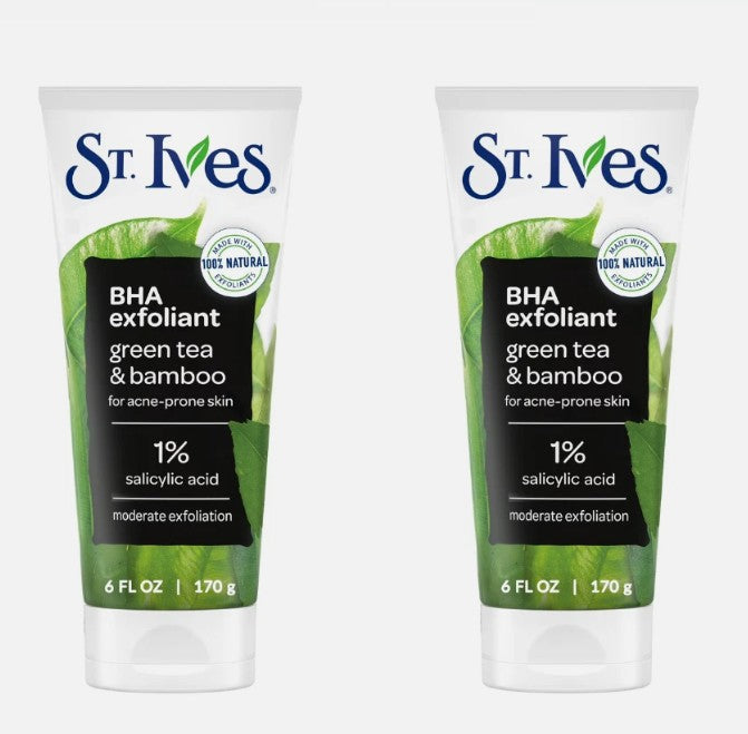 2 PACK!!! St. Ives Face Scrub - Green Tea and Bamboo - 6oz EXP:04/2027