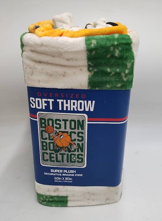 NBA Boston Celtics 60"x80" Cartoon Basketball Ultra Cozy Blanket