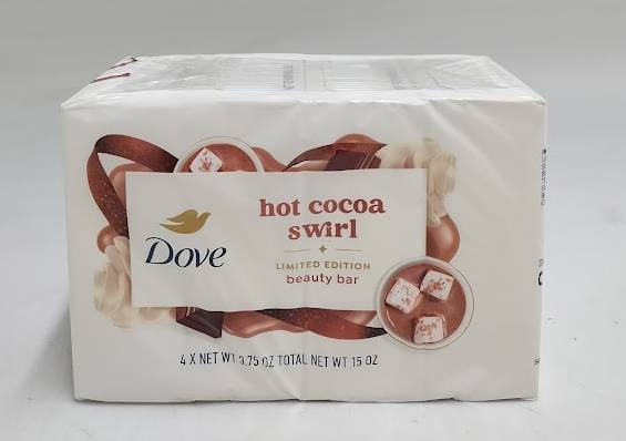 Dove Beauty Limited Edition Holiday Treat Bar Soaps - Hot Cocoa Swirl - 15oz/4pk