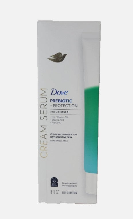Dove Body Cream Serum Prebiotic + Protection For Dry, Sensitive Skin, 8 Oz