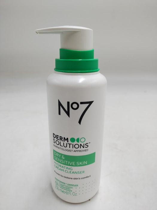 No7 Derm Solutions Hydrating Cream Facial Cleanser -Dry & Sensitive Skin-8 fl oz