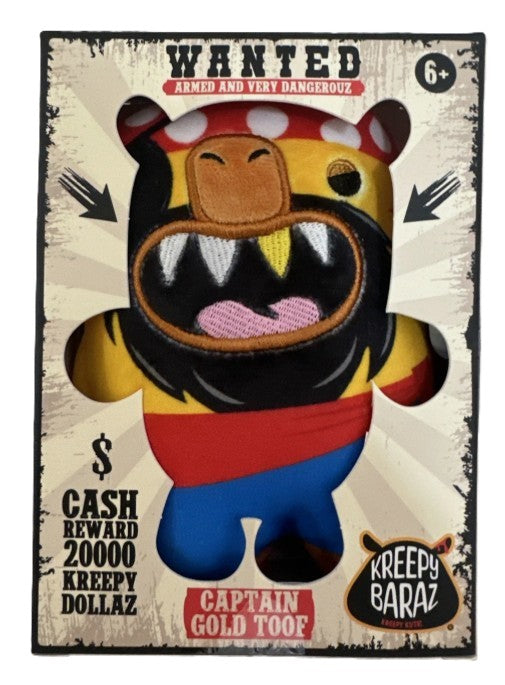 Kreepy Baraz 6" Capt Gold Toof Stuffed Doll