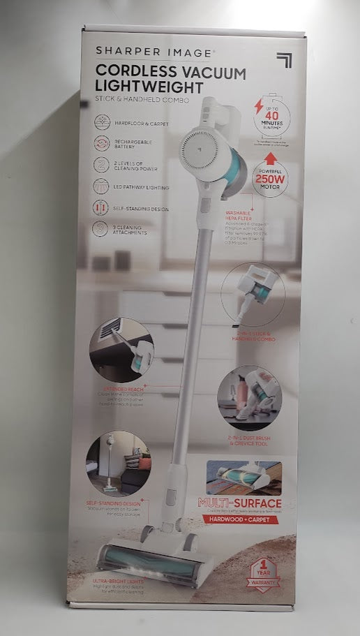 Sharper Image Cordless Vacuum Lightweight Stick and Handheld Combo White (LOCAL PICKUP ONLY)