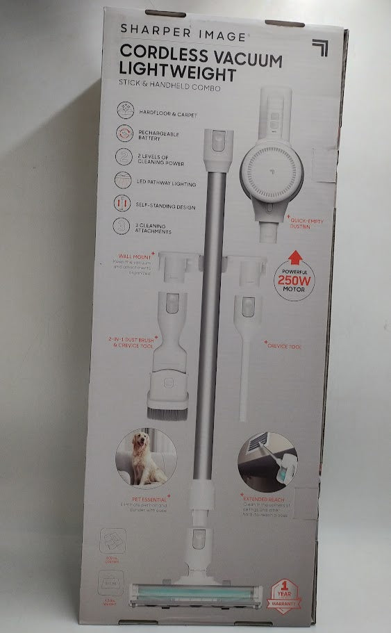 Sharper Image Cordless Vacuum Lightweight Stick and Handheld Combo White (LOCAL PICKUP ONLY)