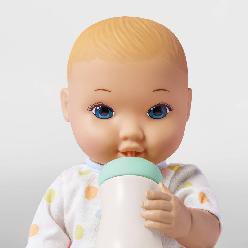 14" Drink and Wet Baby Doll - Blonde Hair + Blue Eyes - Gigglescape: Includes Accessories & Potty Chair