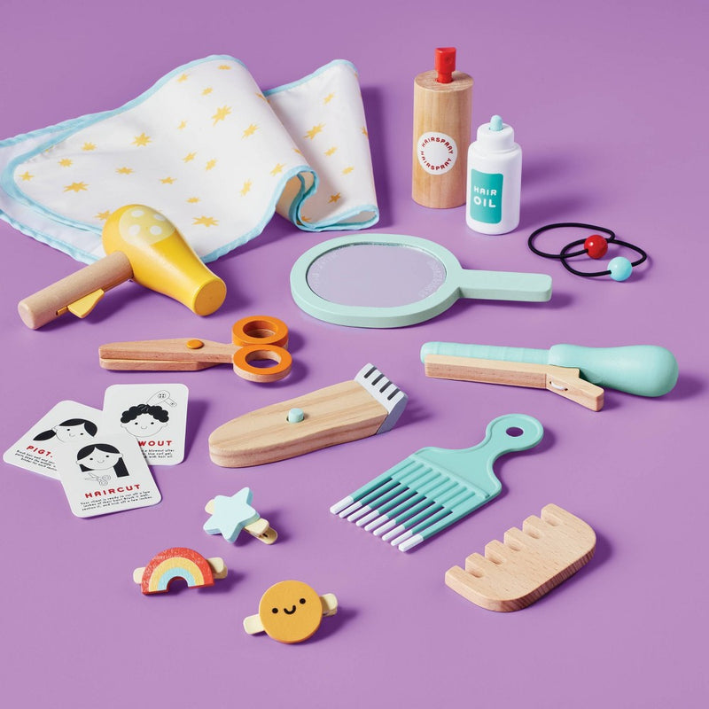 Salon Play Set - Gigglescape: Pretend Salon Accessories, Creative Thinking, Play Hair Styling, Ages 3+