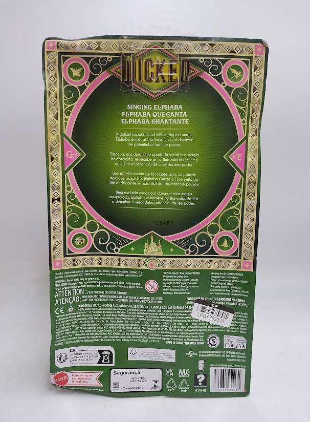 Universal Pictures Wicked Singing Elphaba - URL MISPRINT SEE DETAILS