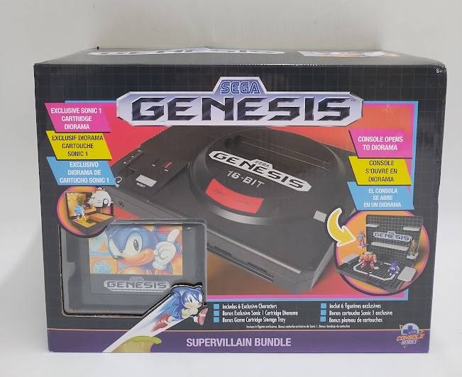 Sega Genesis Display Console - Supervillain Boss Bundle + Sonic 1 SEE DETAILS