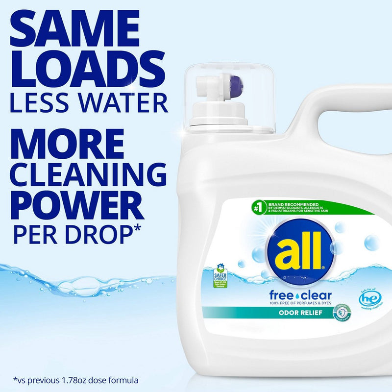 All Ultra Free Clear Odor Relief HE Liquid Laundry Detergent 79 Loads - 118 fl oz