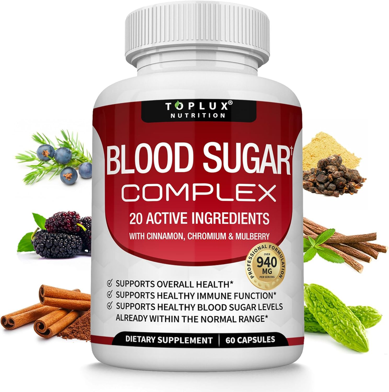 Blood Sugar Complex Supplement - Supports Healthy Blood Sugar Levels Already wit