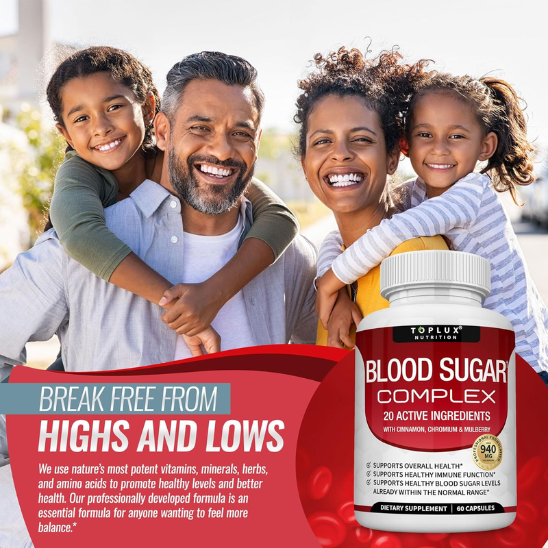 Blood Sugar Complex Supplement - Supports Healthy Blood Sugar Levels Already wit