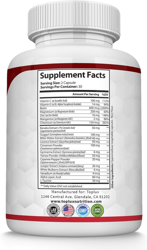 Blood Sugar Complex Supplement - Supports Healthy Blood Sugar Levels Already wit