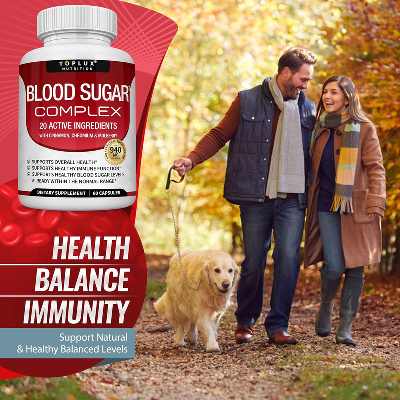 Blood Sugar Complex Supplement - Supports Healthy Blood Sugar Levels Already wit