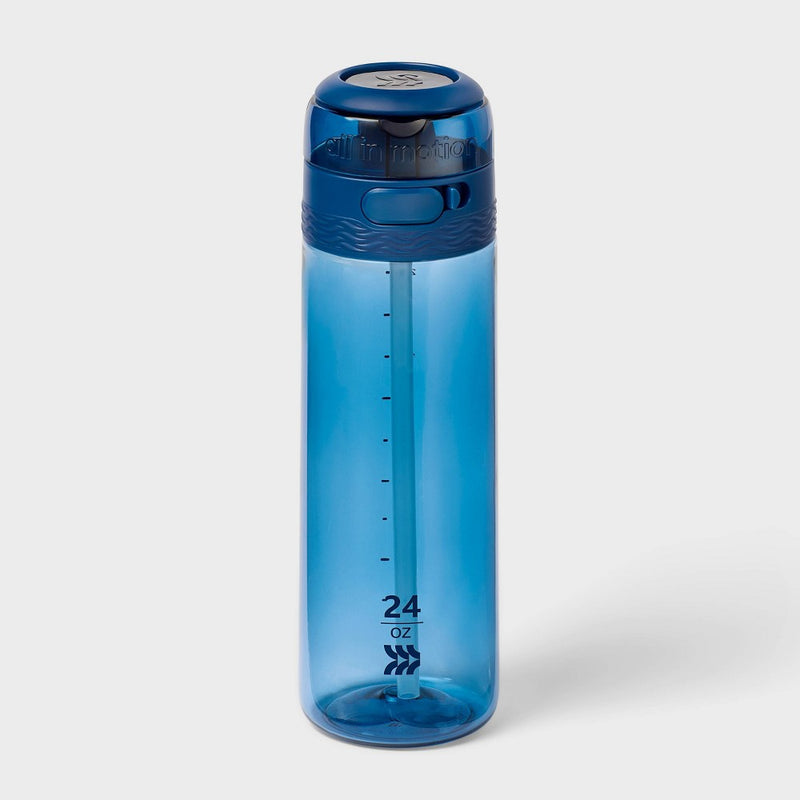 24oz Tritan Hydration Water Bottle - Dark Blue - All in Motion: Portable Plastic Drinkware