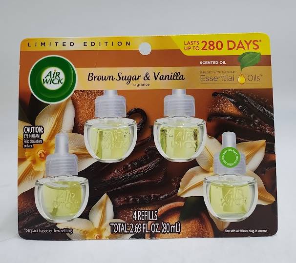 Air Wick Scented Oil Air Fresheners - Brown Sugar & Vanilla - 4ct