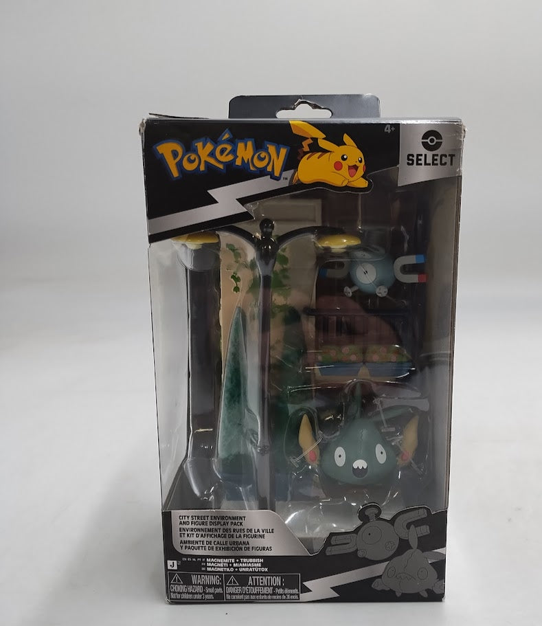 Pokemon Select 6'' City Street with Magnemite Stand and Turbbish SEE DETAILS