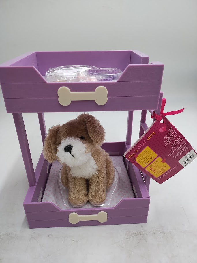 Our Generation Pet Dog Plush & Bunk Bed Home Furniture Accessory Set