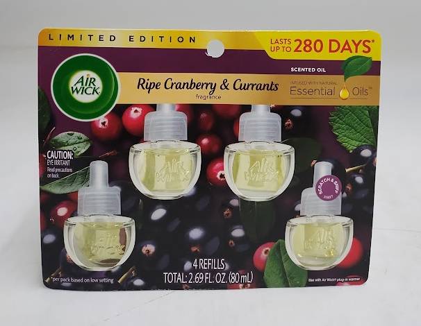 Air Wick Scented Oil Air Fresheners Cranberry & currants - 4ct