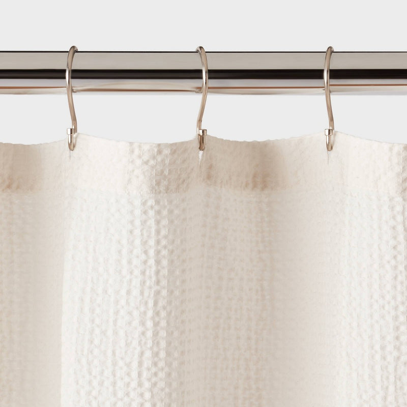 Waffle Weave Shower Curtain Ivory - Threshold