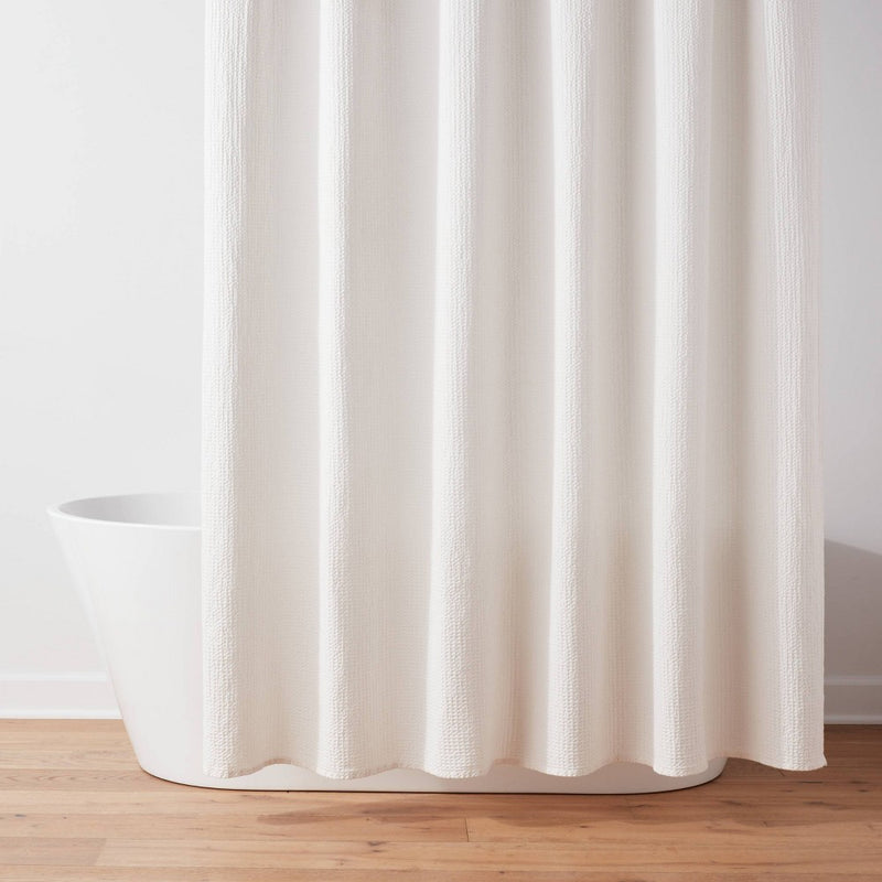 Waffle Weave Shower Curtain Ivory - Threshold