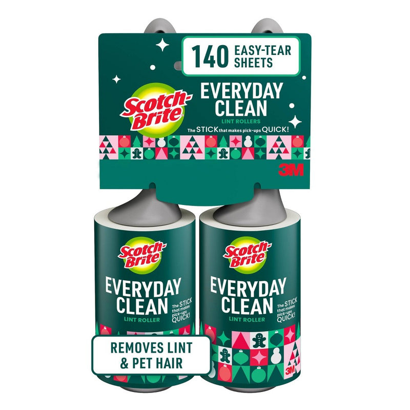 Scotch-Brite Holiday Everyday Clean Lint Rollers 70 Sheets Each - 1ct