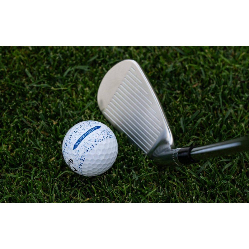 Callaway Supersoft Splatter Golf Balls - Blue: Rubber Core, Ionomer Shell, 12 Pack
