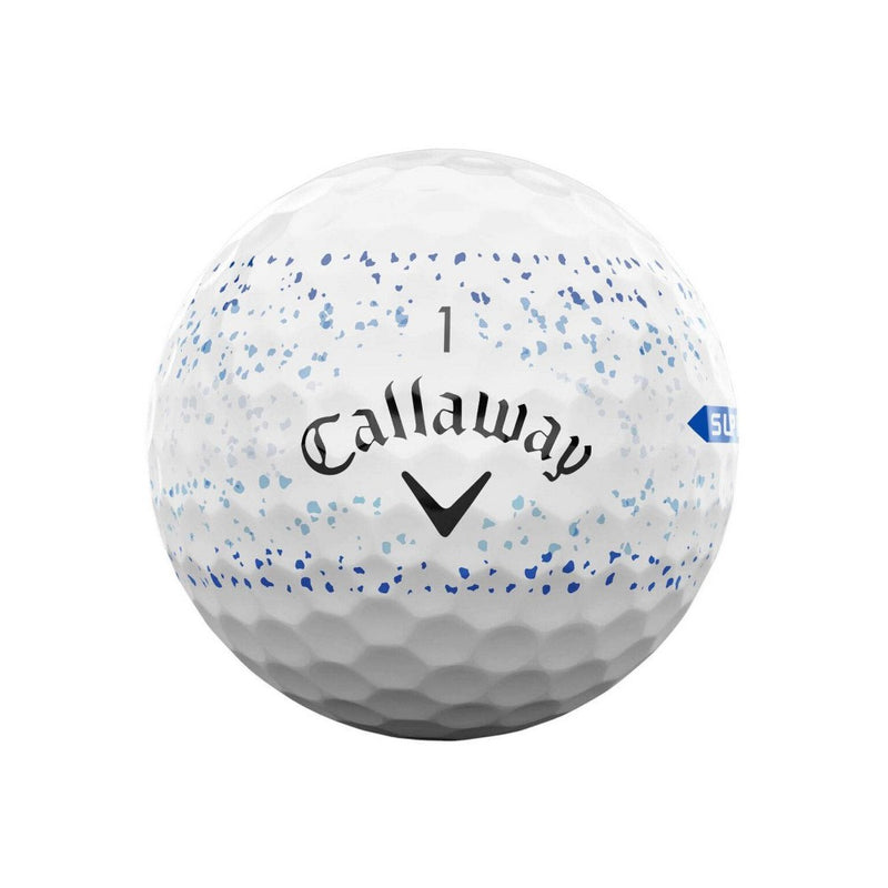 Callaway Supersoft Splatter Golf Balls - Blue: Rubber Core, Ionomer Shell, 12 Pack
