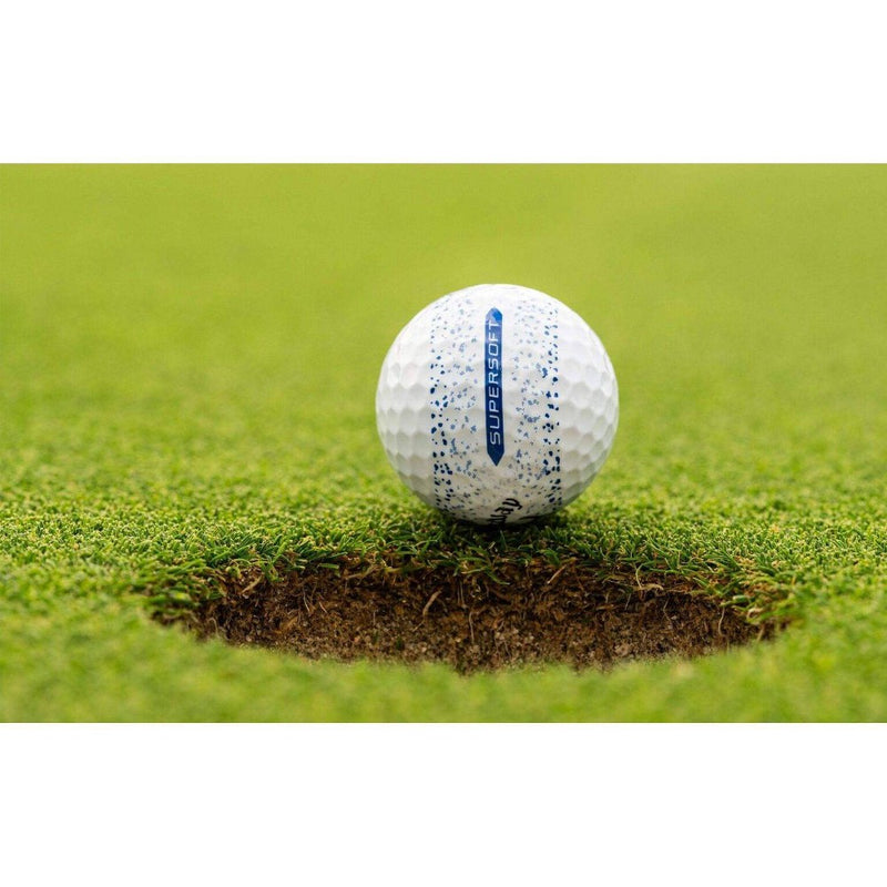 Callaway Supersoft Splatter Golf Balls - Blue: Rubber Core, Ionomer Shell, 12 Pack