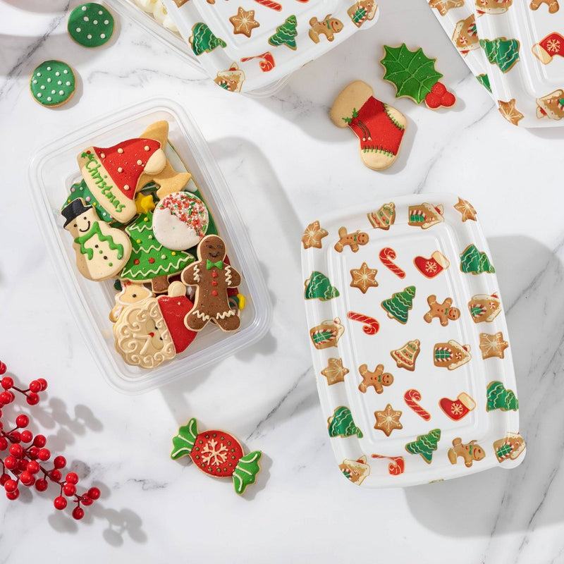 Cook With Color 6pk 5c Printed Holiday Theme Food Storage Containers