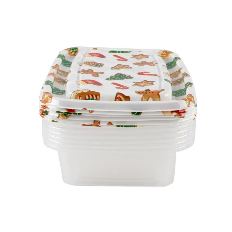 Cook With Color 6pk 5c Printed Holiday Theme Food Storage Containers