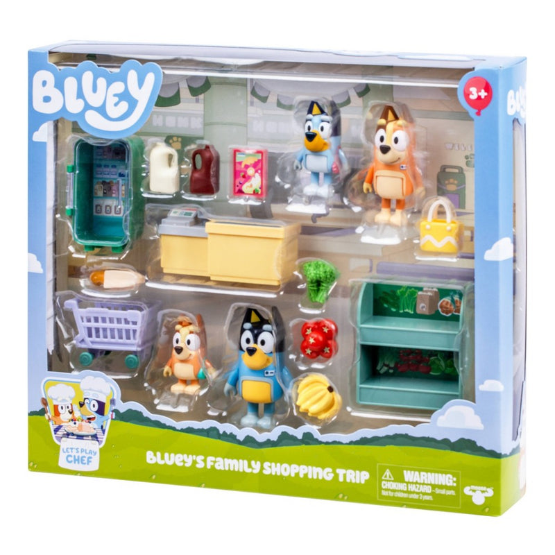 Bluey Let's Play Chef Family Shopping Trip Mini Figure