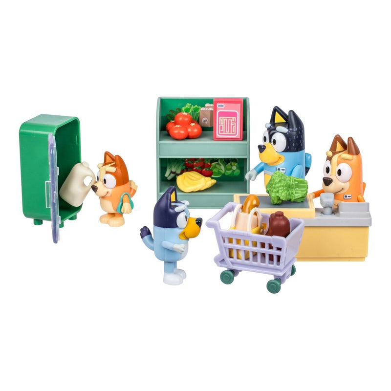 Bluey Let's Play Chef Family Shopping Trip Mini Figure