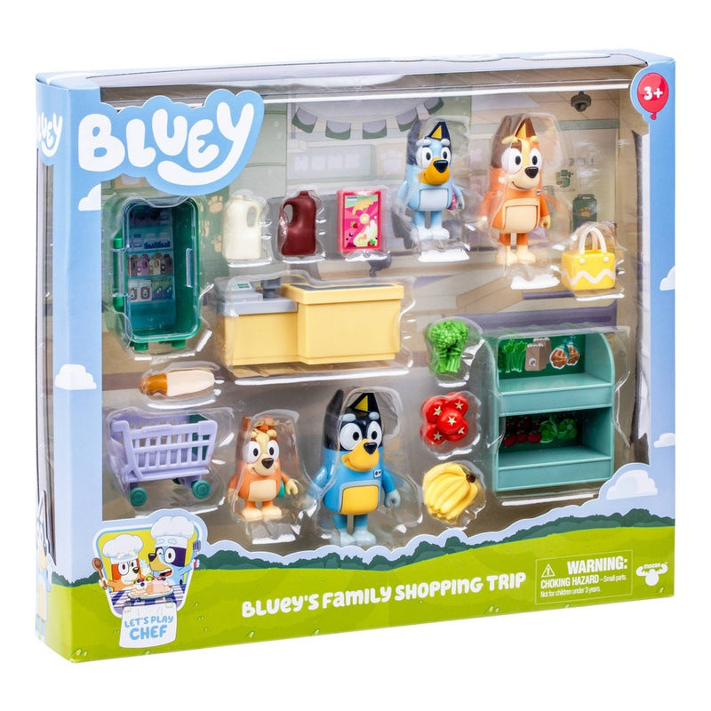 Bluey Let's Play Chef Family Shopping Trip Mini Figure