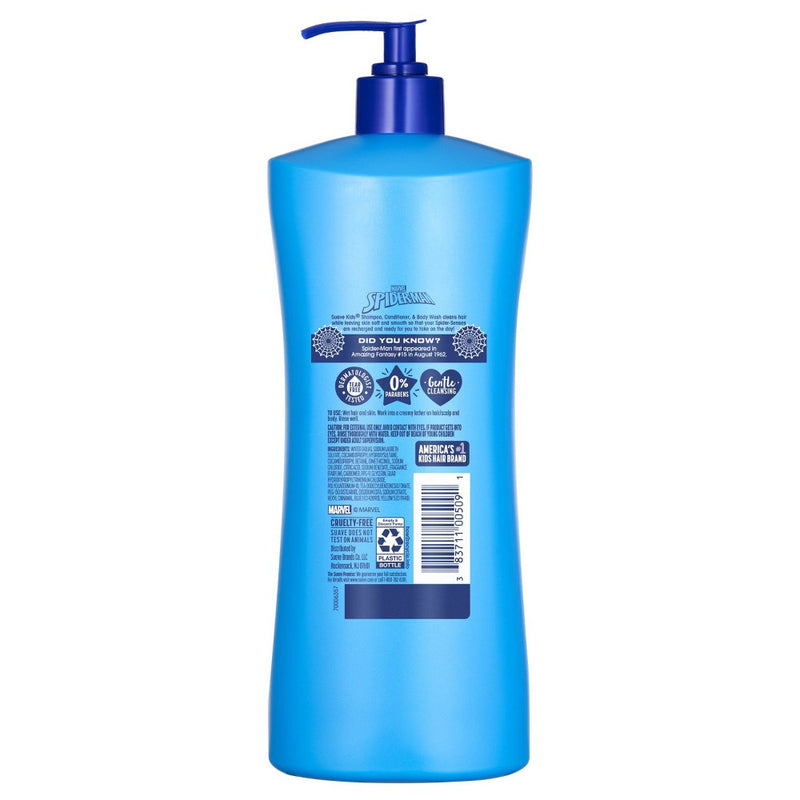 Suave Kids' Spider-Man 3-in-1 Pump Shampoo + Conditioner + Body Wash - Fresh Spider-Sense - 28 fl oz