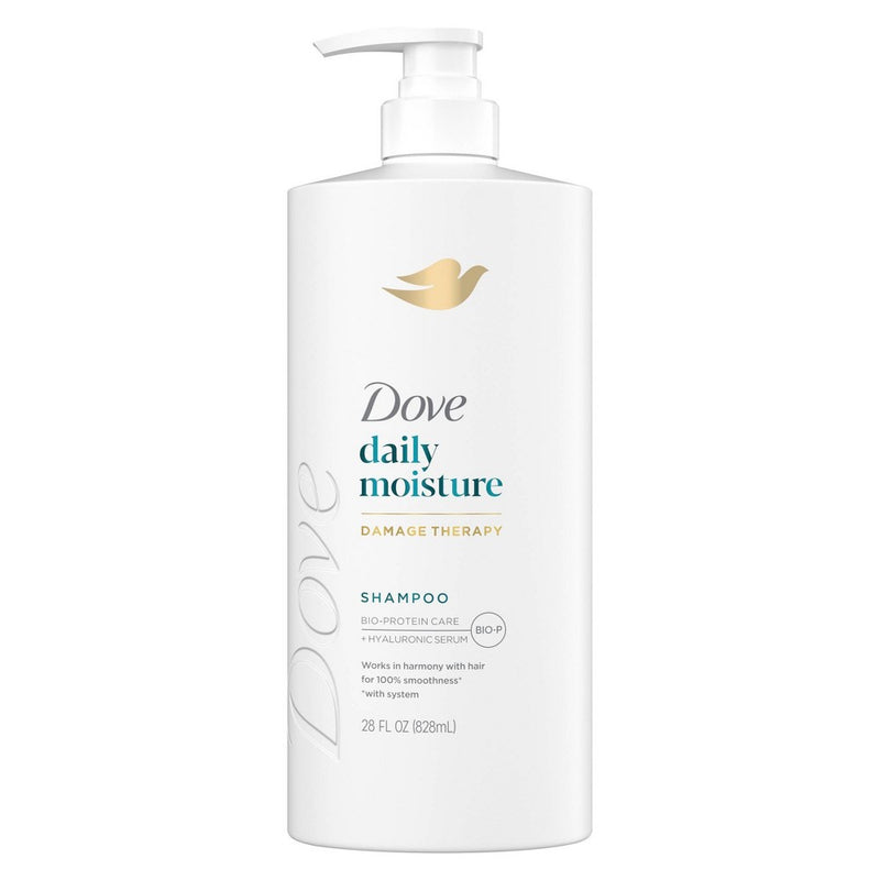 Dove Beauty Daily Moisture Hair Shampoo Pump with Hyaluronic Serum & Bio-Protein Care - 28 fl oz