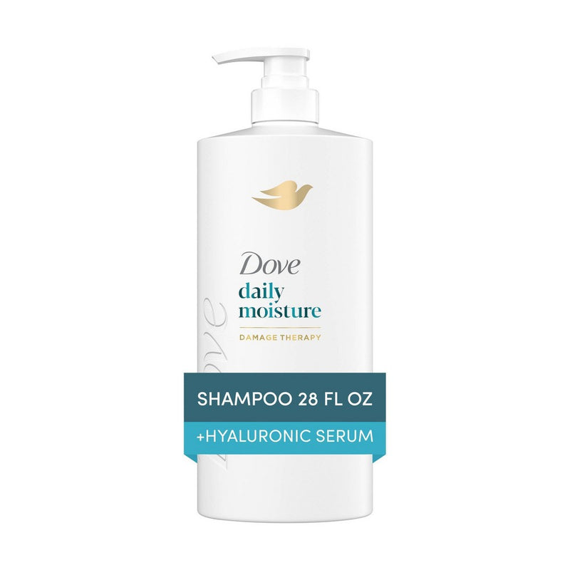 Dove Beauty Daily Moisture Hair Shampoo Pump with Hyaluronic Serum & Bio-Protein Care - 28 fl oz
