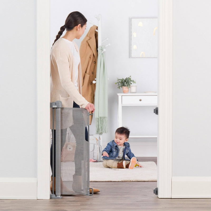 Regalo Fabric Retractable Baby Gate - Gray (LOCAL PICKUP ONLY)