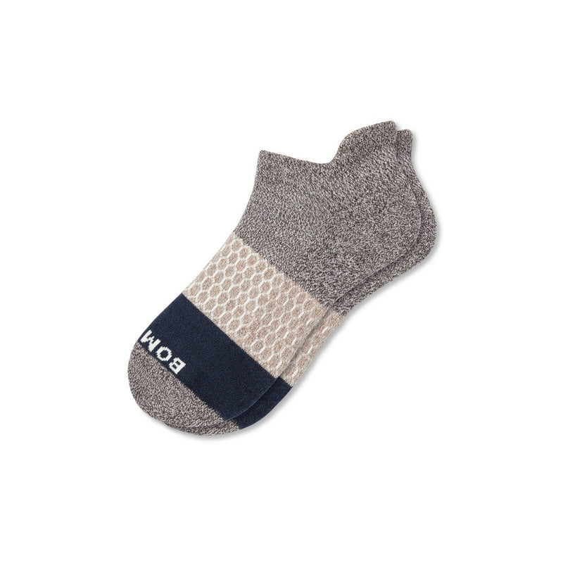 Bombas Men's Tri-Block Ankle Socks - Navy 6-12