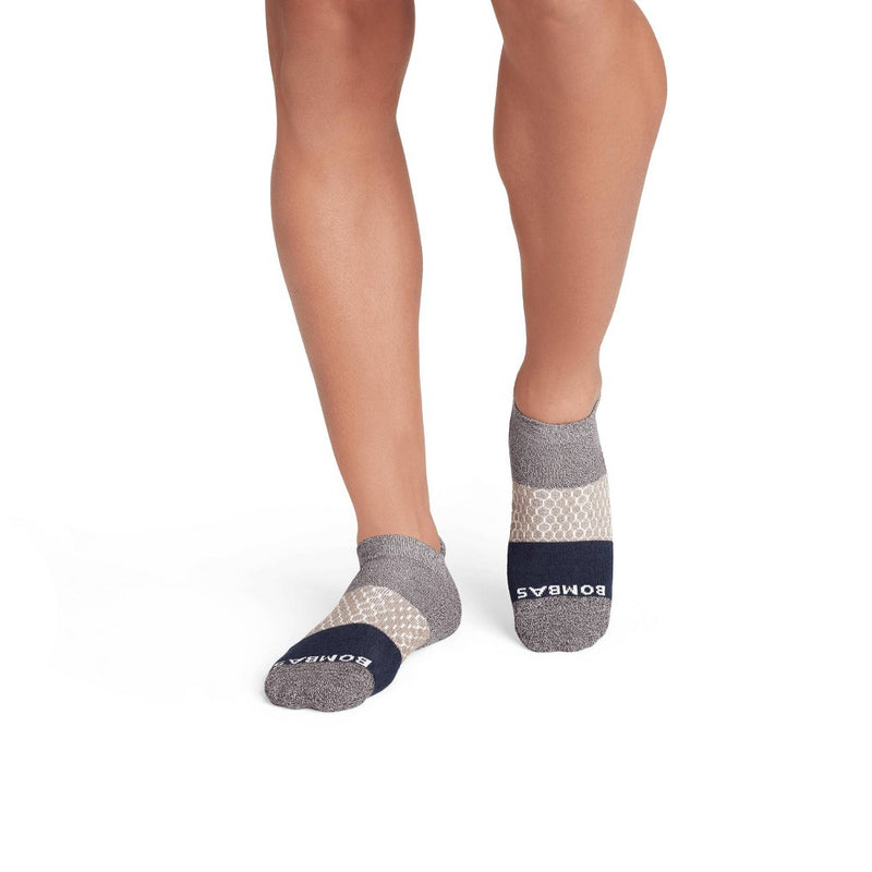 Bombas Men's Tri-Block Ankle Socks - Navy 6-12