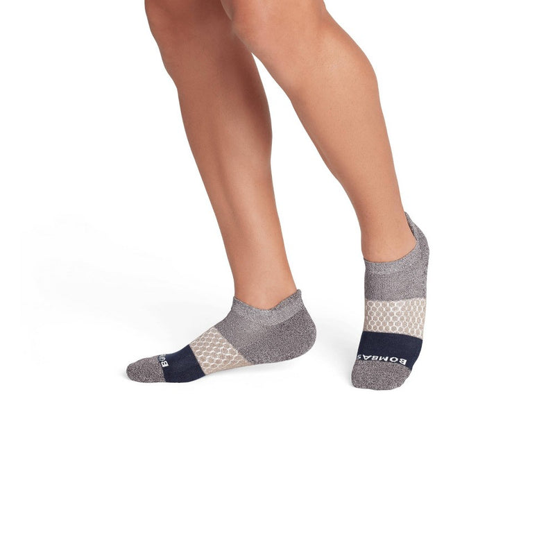 Bombas Men's Tri-Block Ankle Socks - Navy 6-12