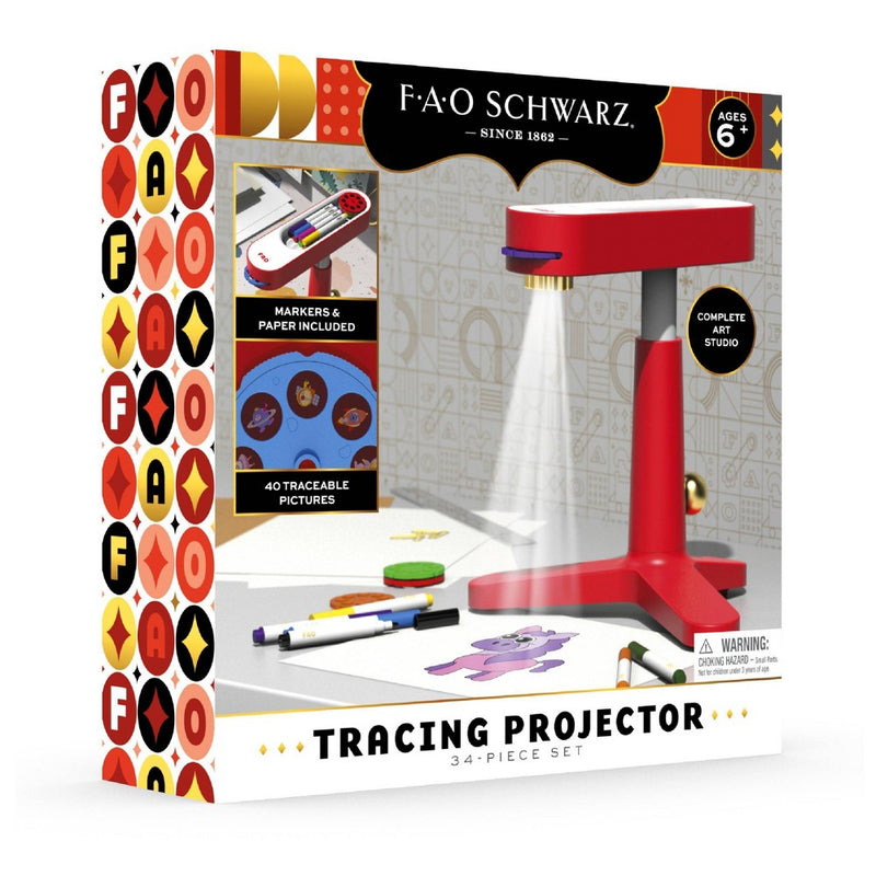 FAO Schwarz Art Tracing Projector 34pc Set
